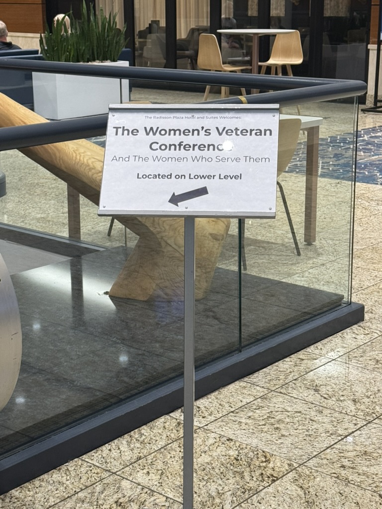 Women Veterans Conference 2026 — Conference welcome sign