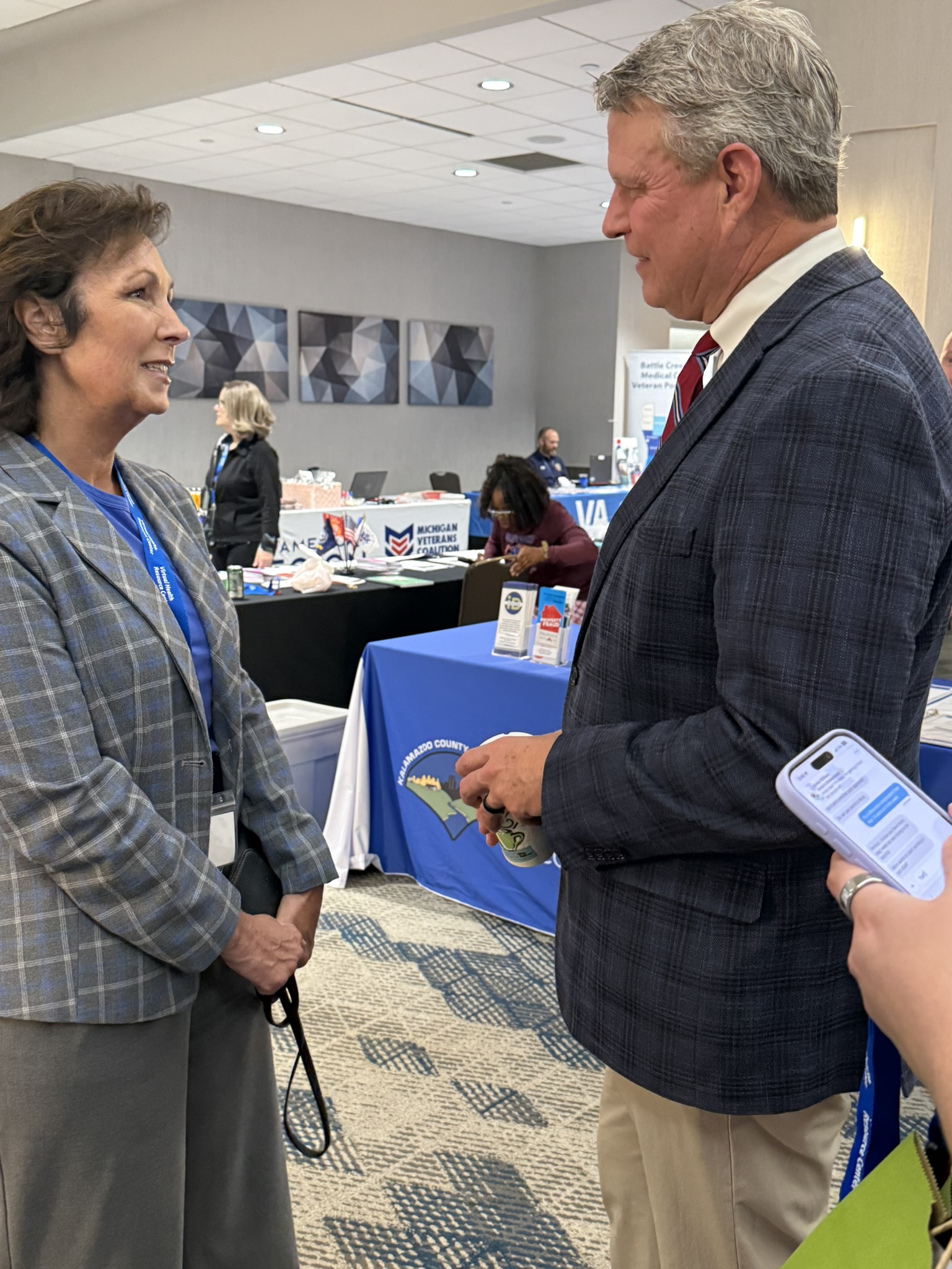 Women Veterans Conference 2026 — Vendor booth conversation