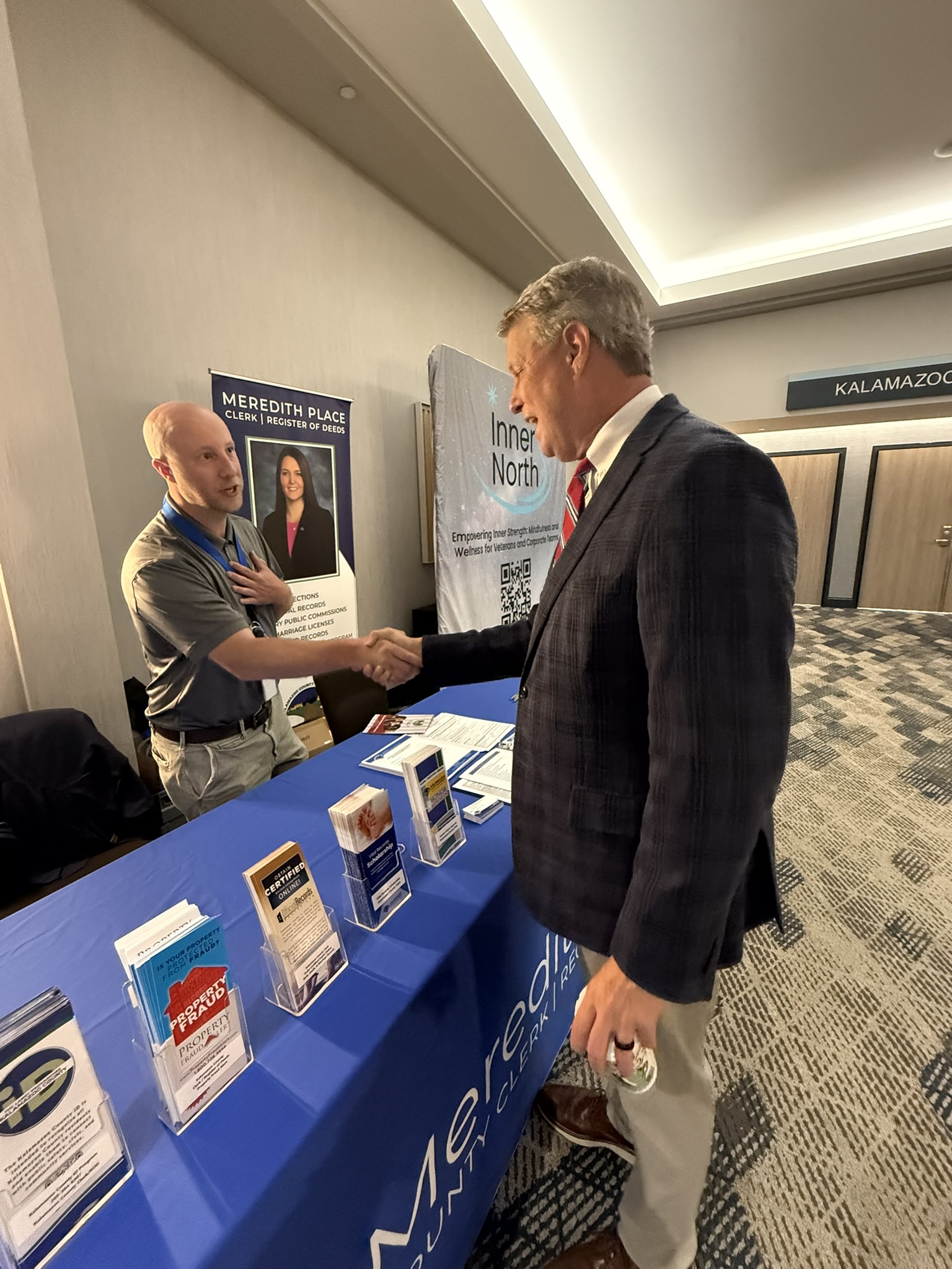 Women Veterans Conference 2026 — Vendor table handshake