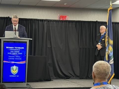 Women Veterans Conference 2026 — Speaker podium stage