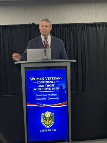 Women Veterans Conference 2026 — Speaker podium stage