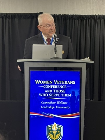 Women Veterans Conference 2026 — Speaker podium stage