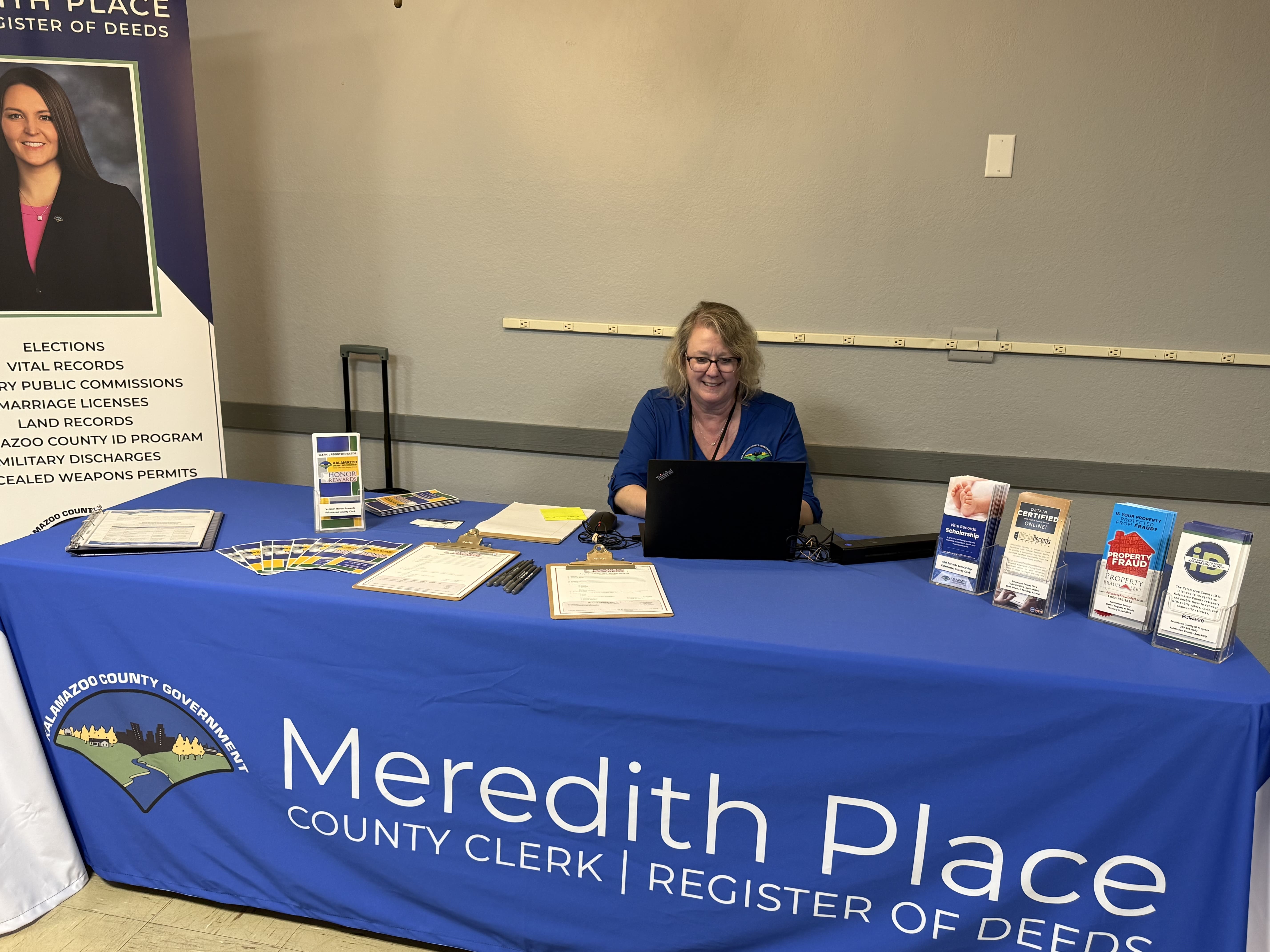 County Clerk booth
