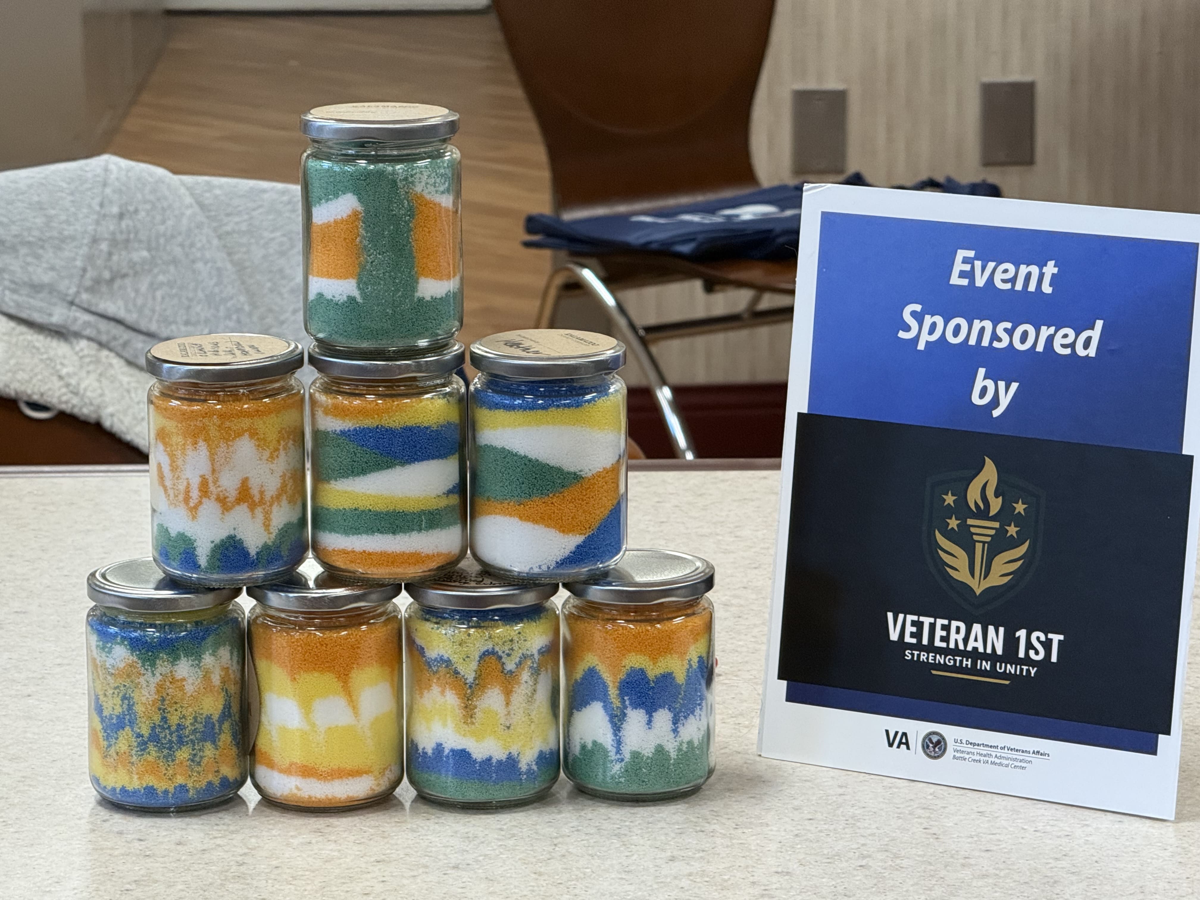 Sand art jars activity