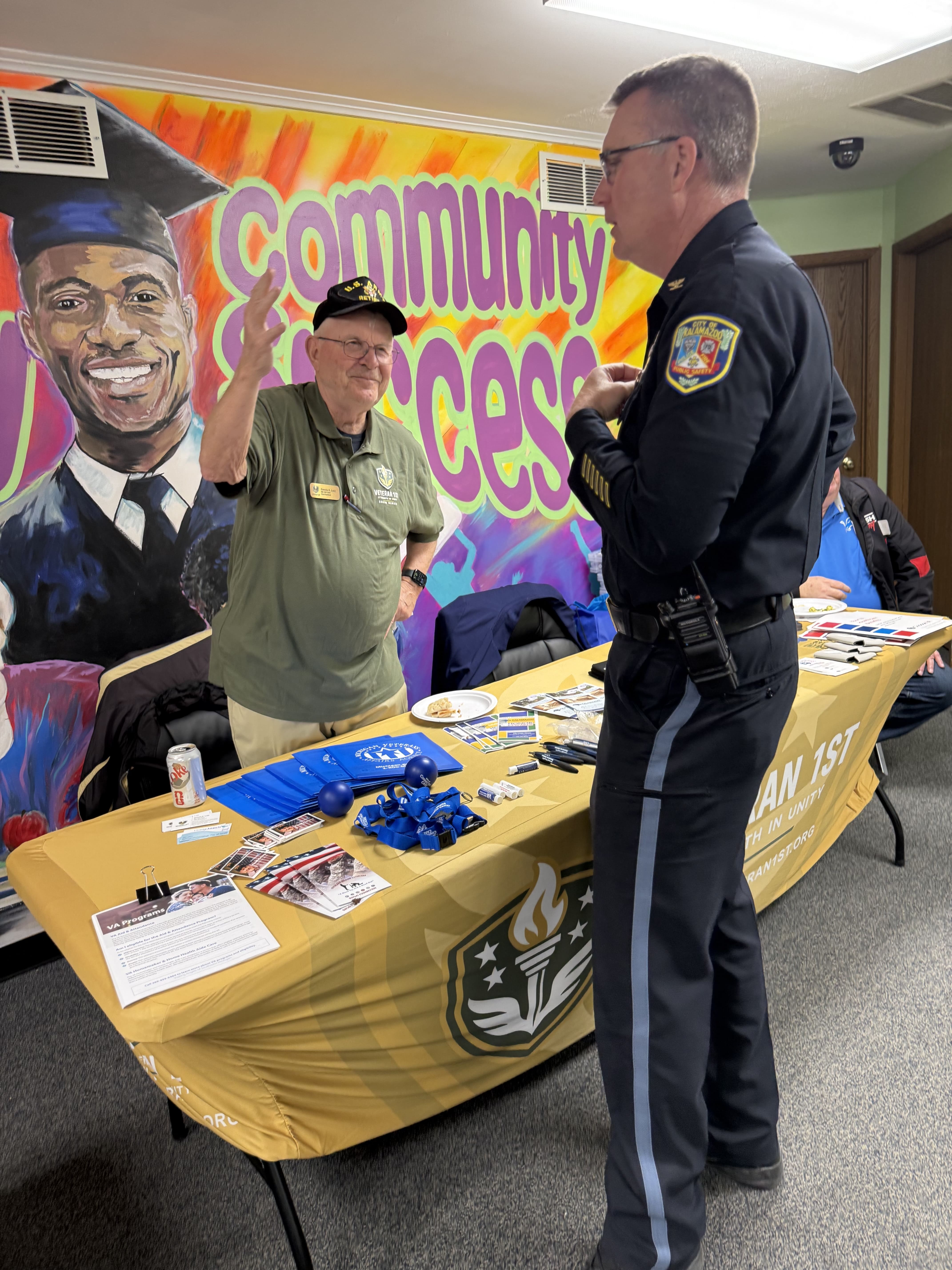 Veteran meets officer