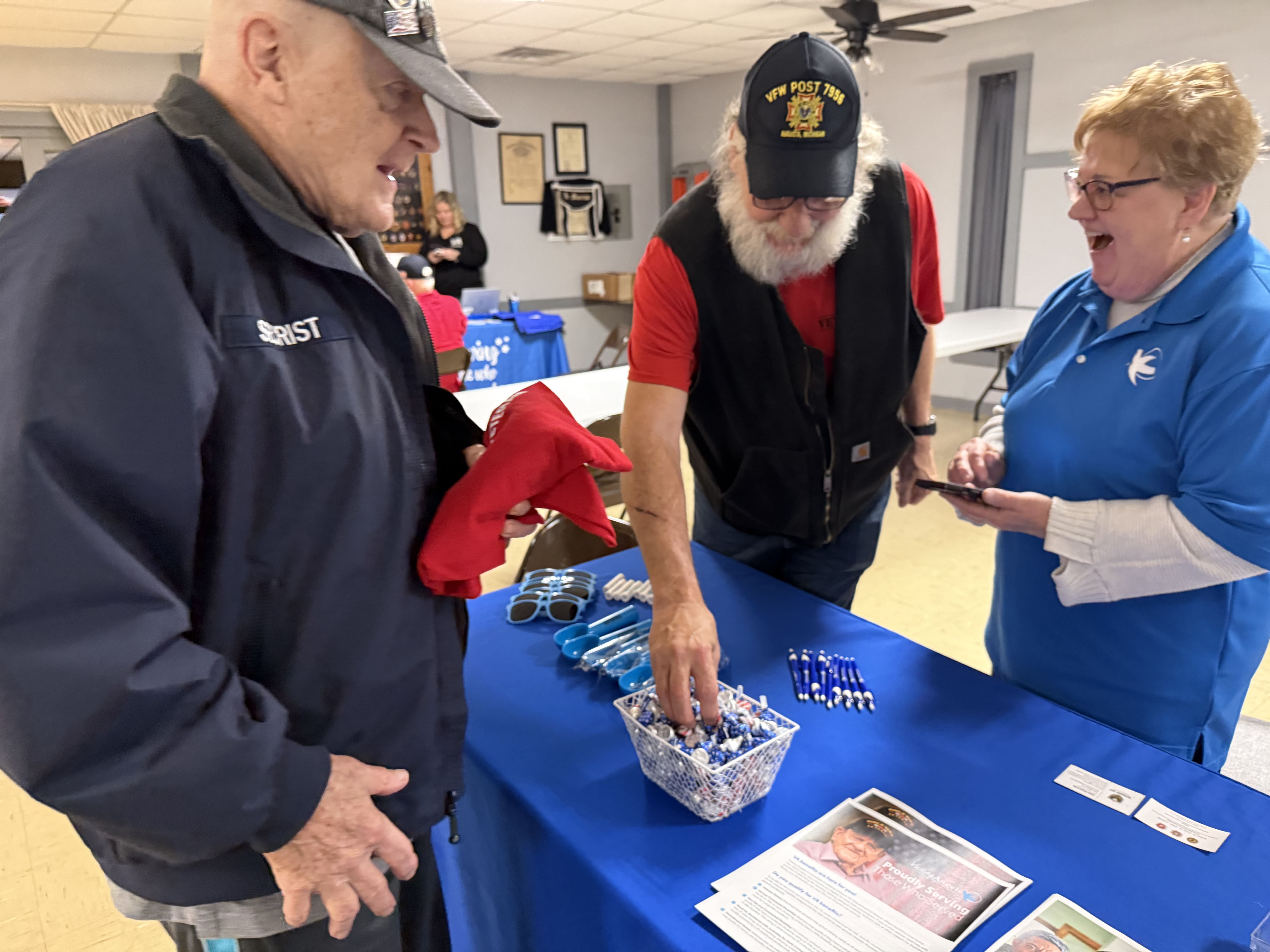 Veterans at booth